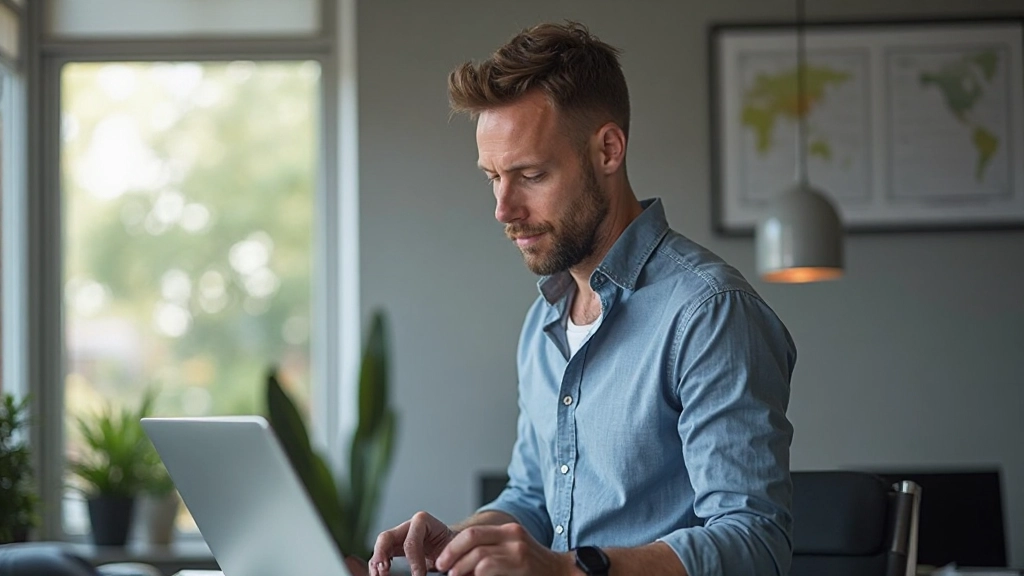 Werkplek met digitale tools en projectmanagement software interfaces