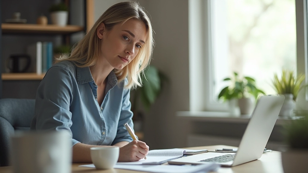 Kantoor werkplek met prioriteitslijst en organisatietools zichtbaar op bureau